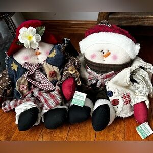 Mr. & Mrs. Snowman; Stuffed Dolls; The Boondocks Collection LTD.
